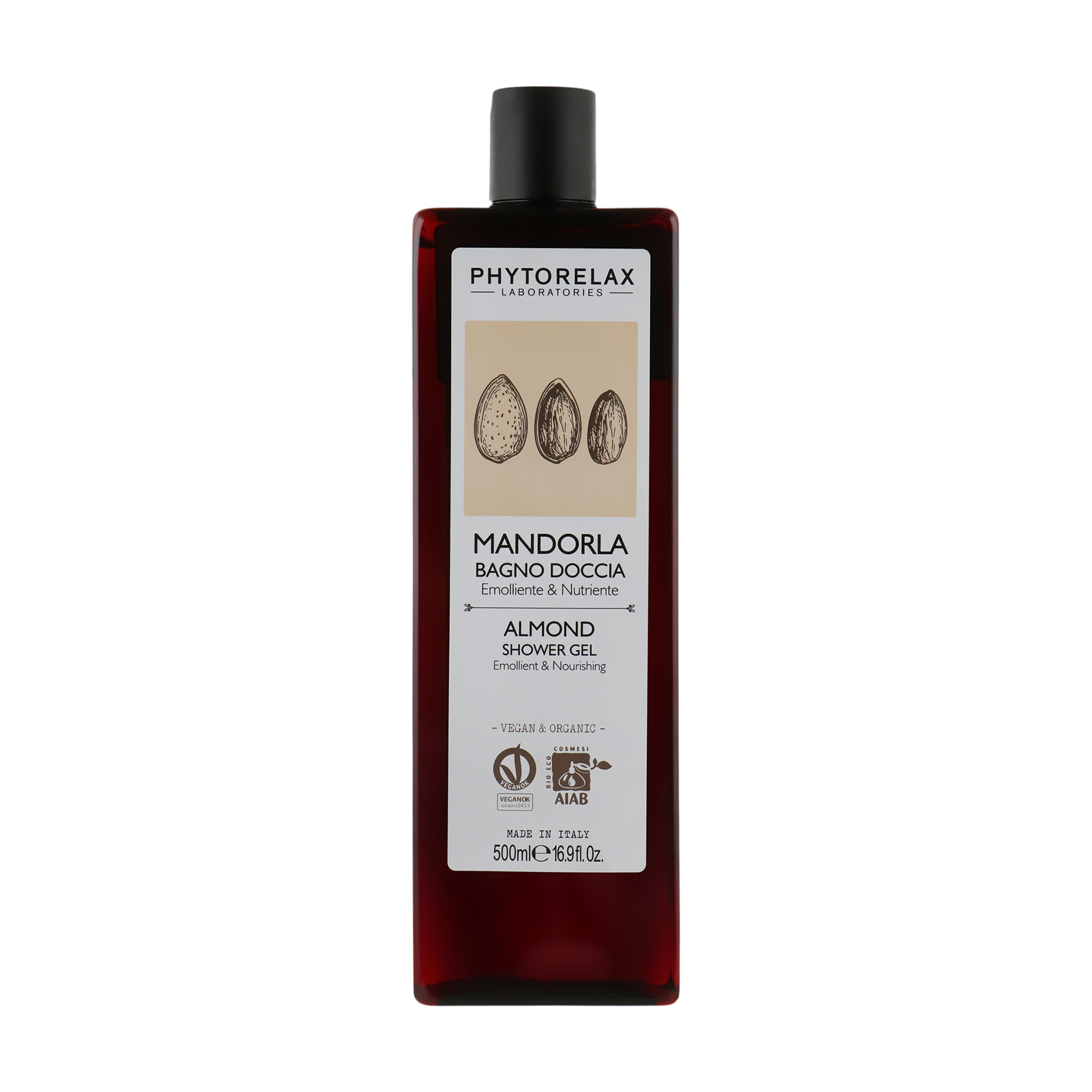 Гель для душу Phytorelax Laboratories Almond Shower Gel Живлення та пом'якшення, 500 мл